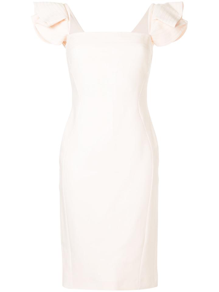 Antonio Berardi Square Neck Fitted Dress - Pink & Purple