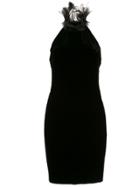 Ralph Lauren Collection Ruffled Halterneck Dress - Black