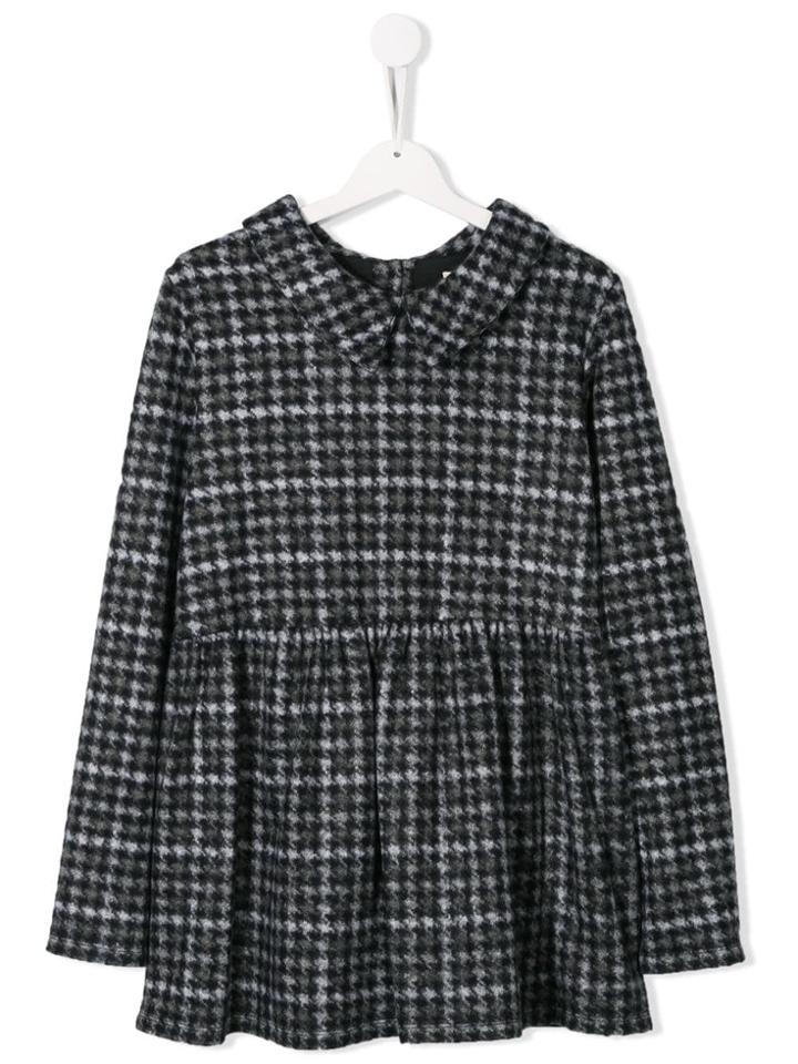 Douuod Kids Houndstooth Blouse - Green