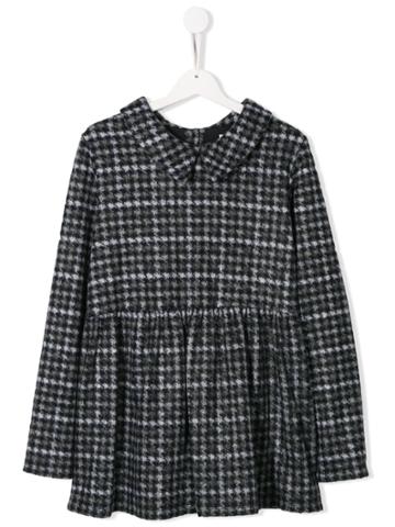 Douuod Kids Houndstooth Blouse - Green