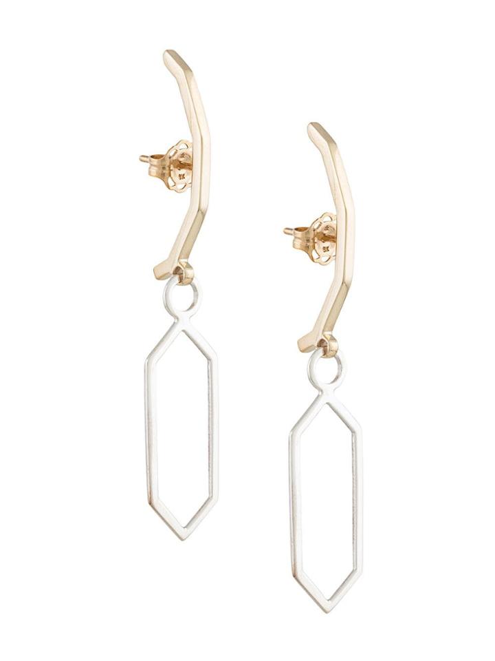 Natasha Schweitzer Bowie Drop Earrings - Gold