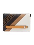 Fendi Slim Monogram Clutch Bag - White