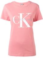 Calvin Klein Jeans - Logo T-shirt - Women - Cotton - M, Women's, Pink/purple, Cotton