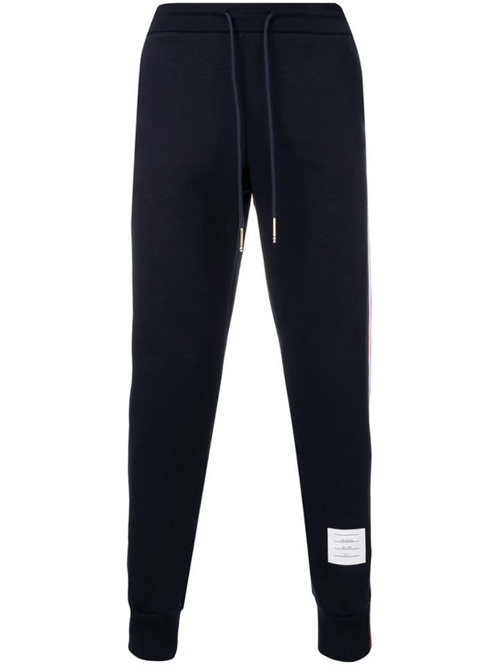 Thom Browne Rwb Stripe Loopback Sweatpants - Blue