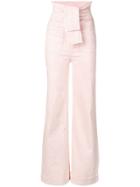 Ulla Johnson Flared Tie-waist Jeans - Pink