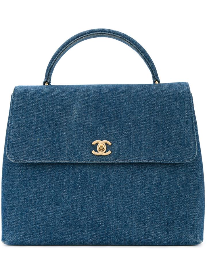 Chanel Vintage Denim Flap Bag - Blue