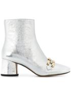 Marc Jacobs Remi Chain Link Ankle Boots - Grey