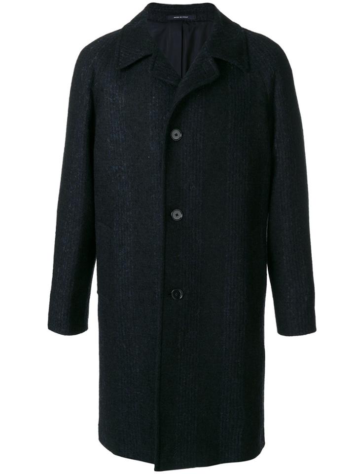 Tagliatore Classic Fitted Coat - Blue