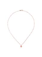 Gigi Clozeau Salmon Pink Rg Diamond And Rose Gold Necklace - Yellow