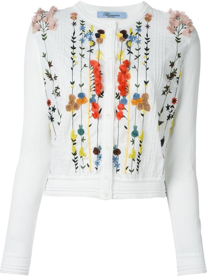 Blumarine Flower Appliqué Cardigan