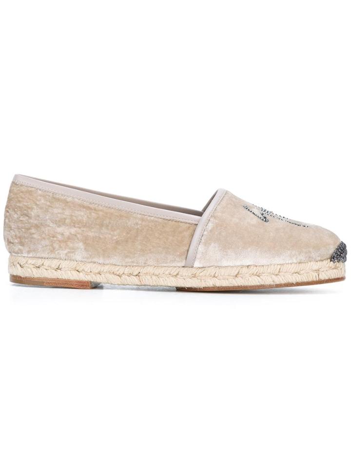 Giuseppe Zanotti Design Ruth Velvet Espadrilles - Nude & Neutrals