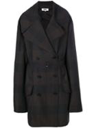 Mm6 Maison Margiela - Oversized Sleeve Coat - Women - Polyester/viscose - 38, Black, Polyester/viscose