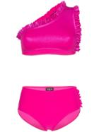 Leslie Amon Tamini Ruffle Detail Bikini - Pink