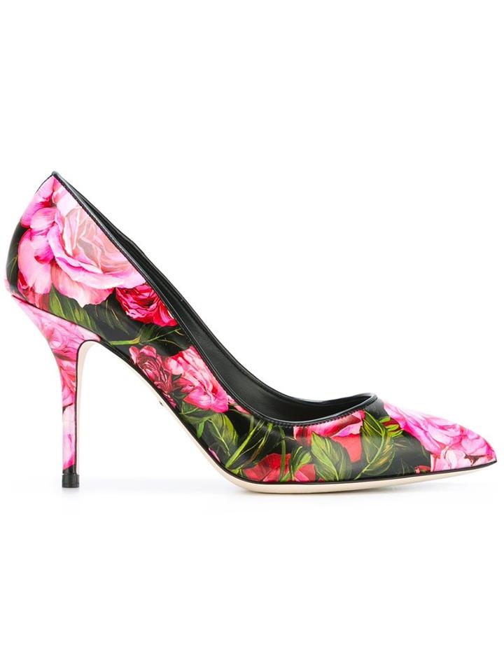 Dolce & Gabbana Peony Print Pumps