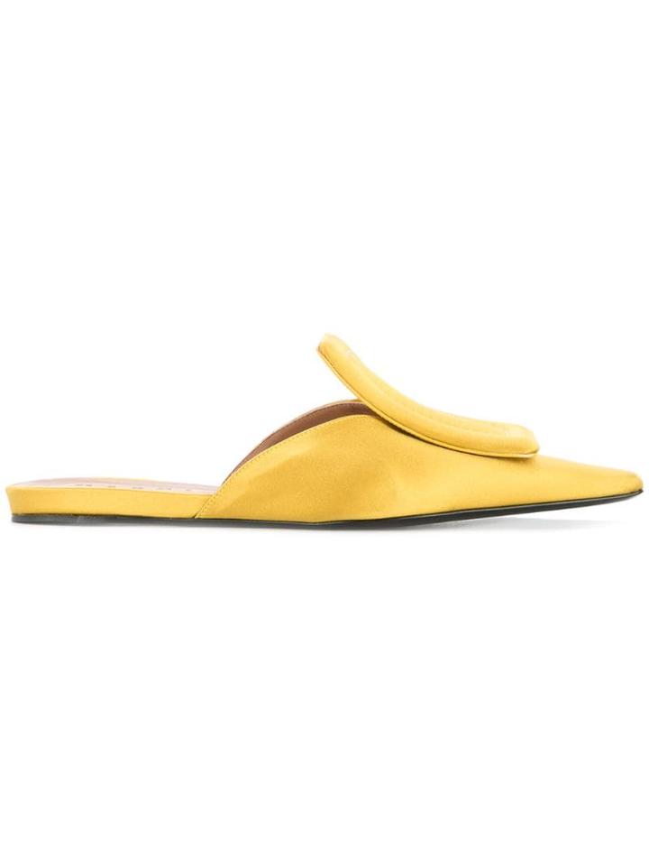 Marni Buckle Detail Mules - Yellow