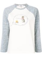 Ganni Cowboy Kitten Print Top - White