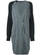 Diesel 'tonal Ank' Cardigan, Women's, Size: Small, Grey, Nylon/wool