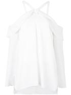 Proenza Schouler Off-shoulder Blouse, Women's, Size: 6, Nude/neutrals, Acetate/viscose