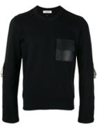 Valentino - Bondage Detailed Sweatshirt - Men - Cotton/polyamide/leather - L, Black, Cotton/polyamide/leather