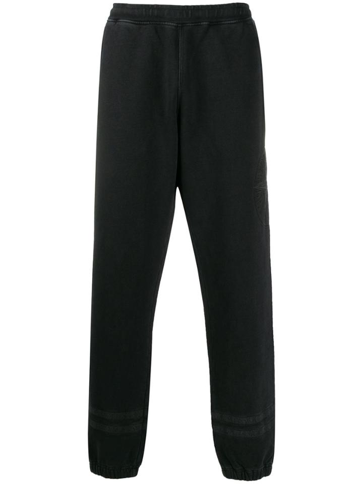 Stone Island Embroidered Track Trousers - Black