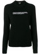 Calvin Klein 205w39nyc Cashmere Slogan Jumper - Black