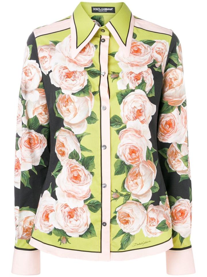 Dolce & Gabbana Floral Print Shirt - Pink