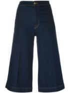 Frame Denim Denim Culottes, Women's, Size: 27, Blue, Cotton/polyester/spandex/elastane