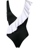 Gcds Ruffle Detail Swimsuit - Black