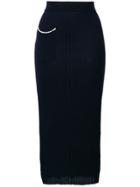 N.peal Ribbed Knit Skirt - Blue