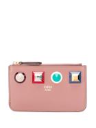 Fendi Studded Key Case Pouch - Pink