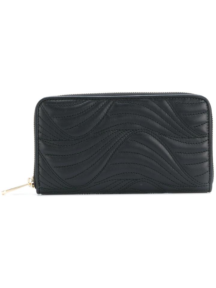 Salvatore Ferragamo Stitched Long Wallet - Black