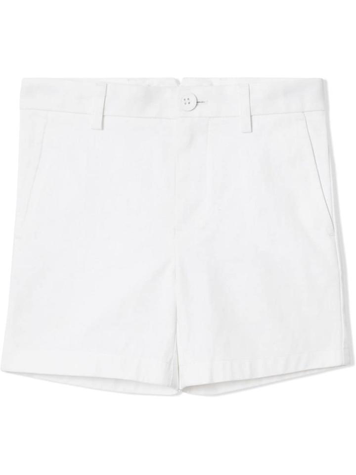 Burberry Kids Teen Cotton Chino Shorts - White