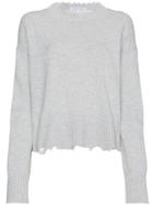 Helmut Lang Distressed Knit Cotton Jumper - Grey