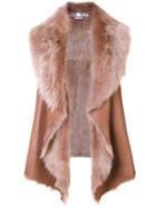 Nellie Partow 'cyrus' Vest, Women's, Size: 4, Brown, Sheep Skin/shearling/weasel