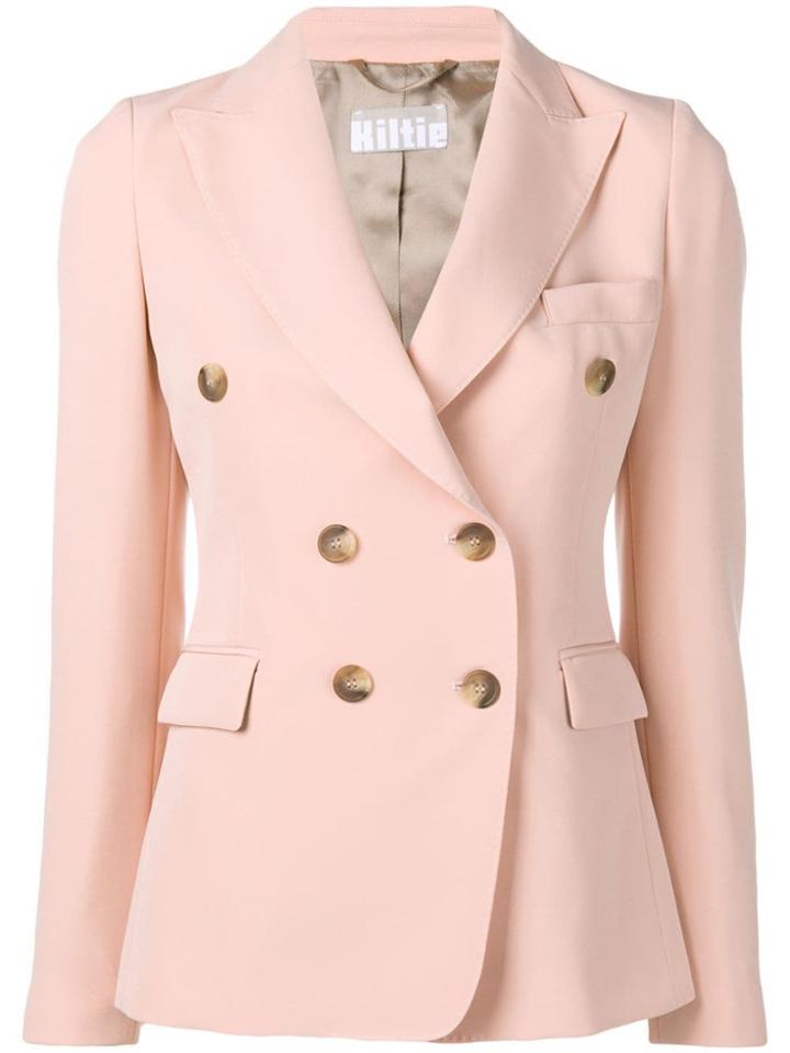 Kiltie Double-breasted Blazer - Pink