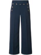 Tory Burch Cropped Sailor Trousers - Blue
