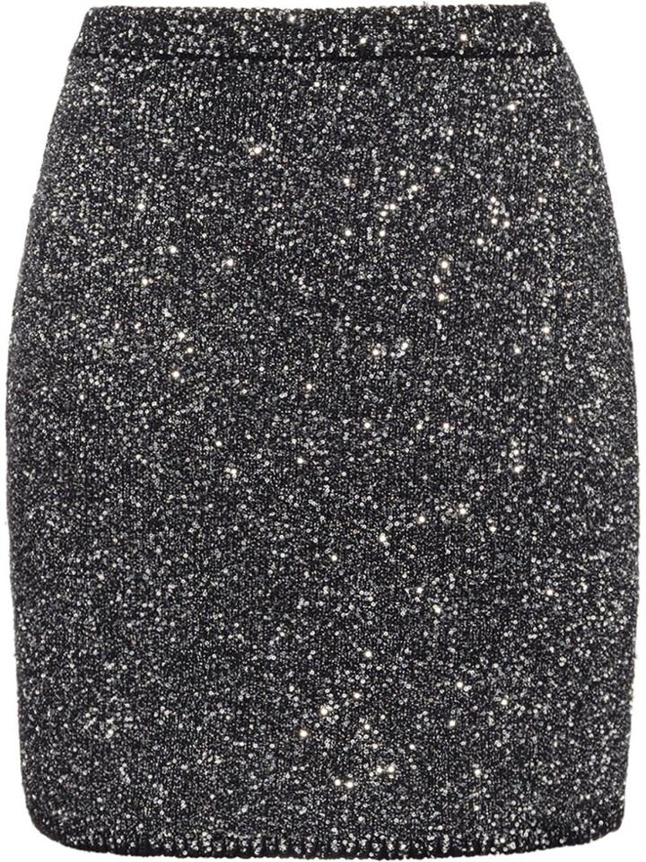 Miu Miu Sequinned Skirt - Grey