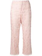 Sly010 Cropped Lace Trousers - Pink