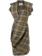 Vivienne Westwood Plaid Asymmetric Dress - Grey