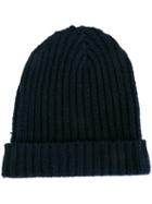 Warm-me Ribbed Beanie, Adult Unisex, Blue, Cashmere/merino