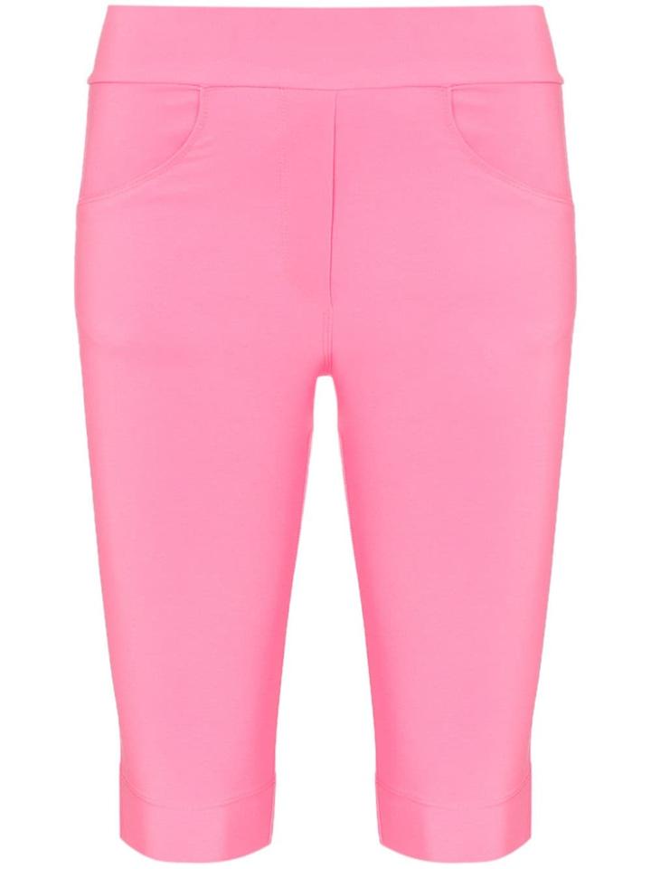 Michael Lo Sordo High-waisted Pocketed Knee-length Shorts - Pink