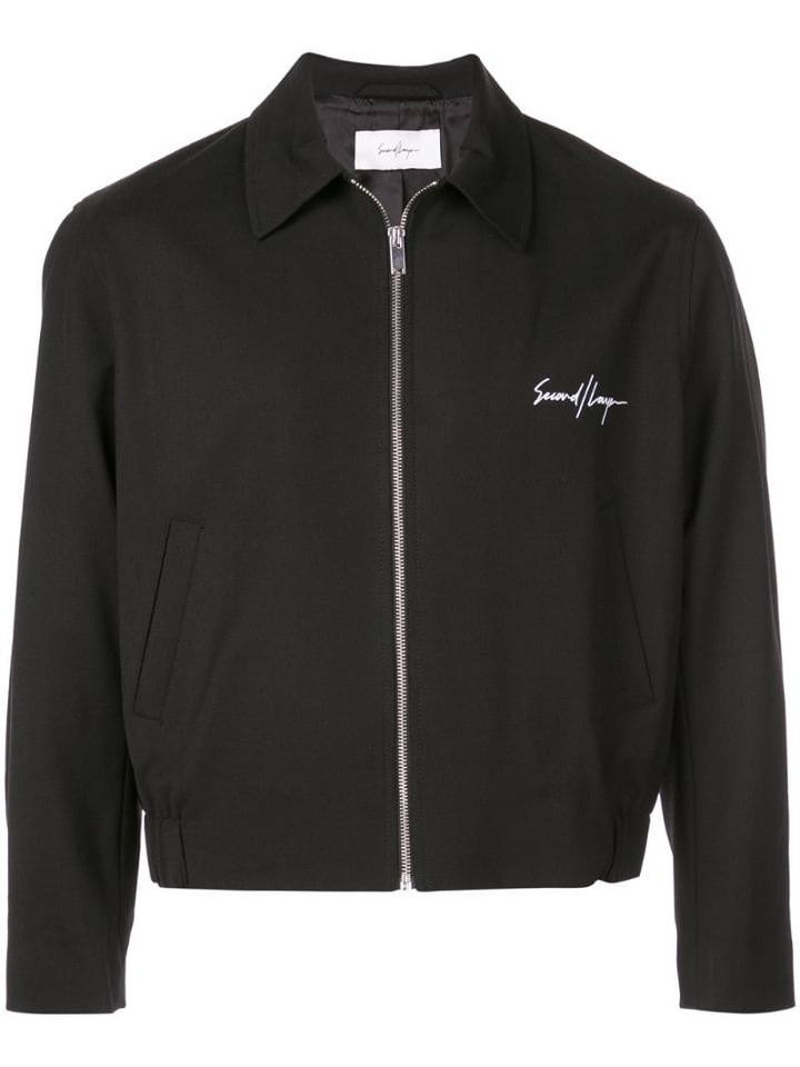 Second/layer Boxy Zipped Jacket - Black