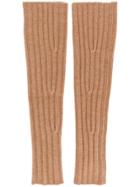 Cashmere In Love Aspen Knitted Sleeve Warmers - Neutrals