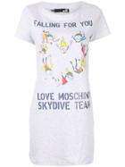 Love Moschino Skydive Team T-shirt Dress - Grey