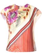 Chloé Cowl Neck Printed Top - Yellow