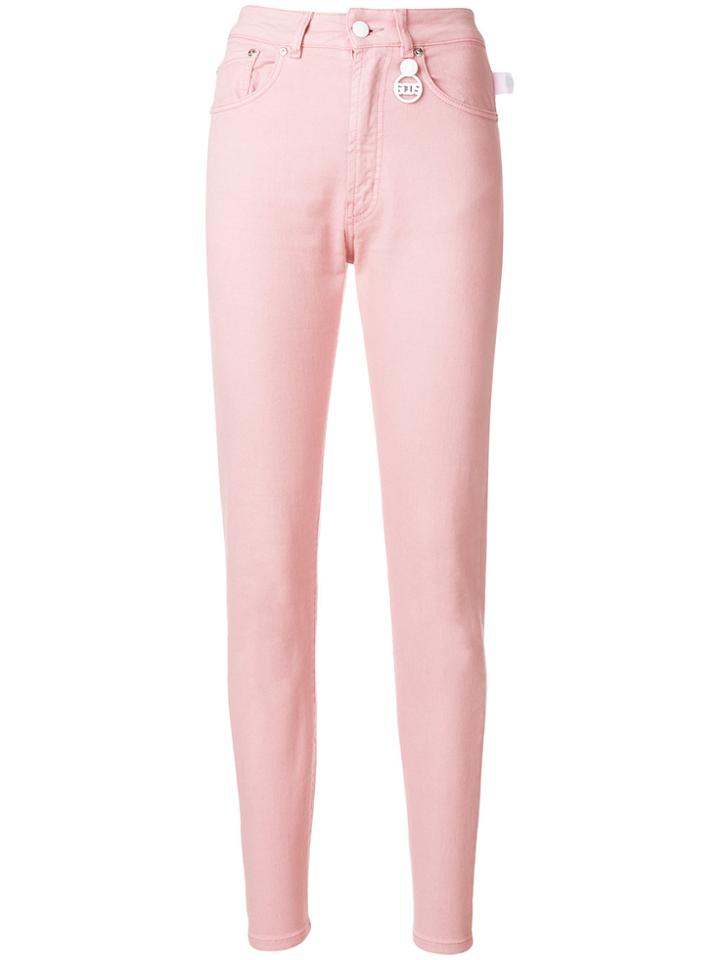 Gcds Slim Five-pocket Jeans - Pink & Purple