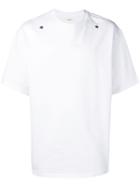 Zilver 2 Front Studs T-shirt In Organic Cotton - White