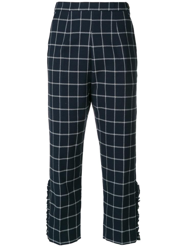 I'm Isola Marras Checked Cropped Trousers - Blue