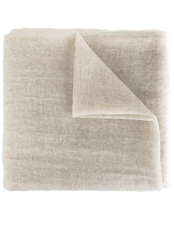 Faliero Sarti Frayed Scarf, Women's, Nude/neutrals, Cashmere