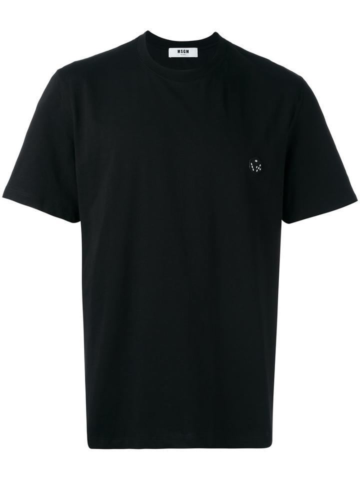 Msgm Loose-fit T-shirt, Men's, Size: Medium, Black, Cotton